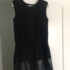 Vince leather and polyester dress